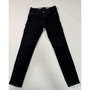 AG Adriano Goldschmied The Prima Mid Rise Cigarette Black Jeans 360 Contour 28R